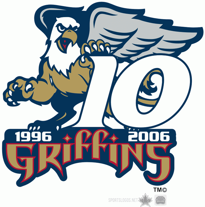 Grand Rapids Griffins 2006 07 Anniversary Logo iron on transfers for T-shirts